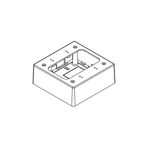 E-Z Duct Double Gang Junction Box, 5" W x 5" H x 2" D, White