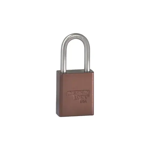 Safety Padlock 1-1/2" Shackle Brown Keyed Different