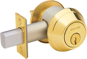 Schlage Lock Company B660-P6-605 12-631 KA4 C Deadbolt Single Cylinder, Schlage 6-Pin C Keyway, Keyed Alike 4, 2 3/4" Backset, Grade 1, 605/US3 Bright Brass