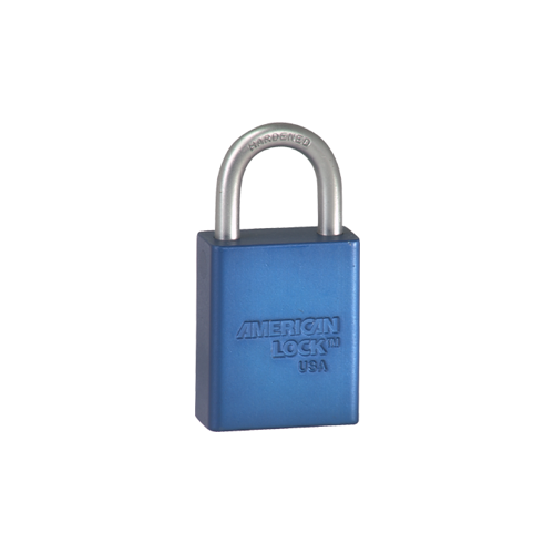 American Lock A3105WO BLU SFIC Padlock 1" Shackle Blue Less Cylinder