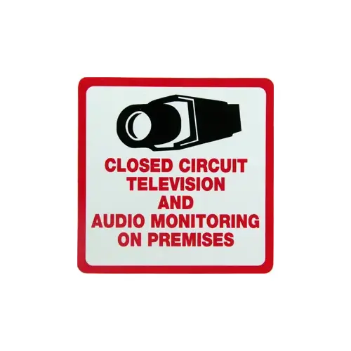 Maxwell Alarm Screen Mfg Inc DTV-205 Decal 4 x 4" CCTV & Audio