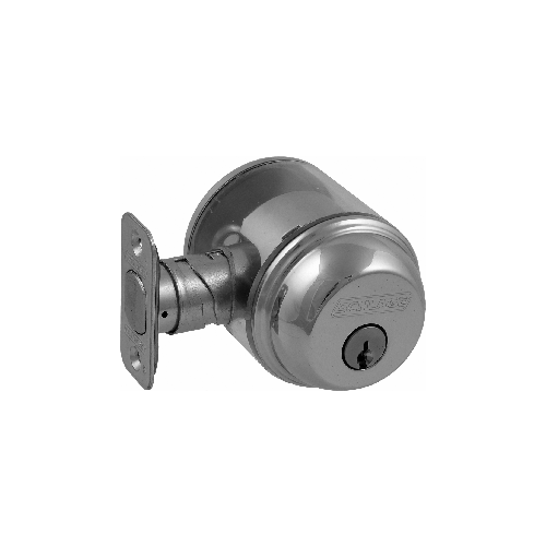 Deadbolt Single Cylinder Grade 1, C Keyway, Triple Option Adjustable Backset, Bright Chrome 625, US26