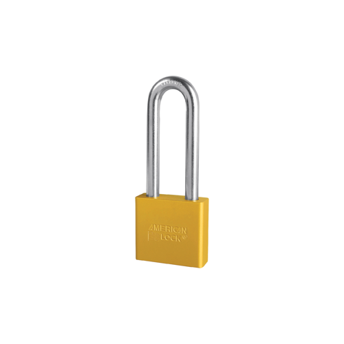 Padlock 3" Shackle Aluminum Yellow