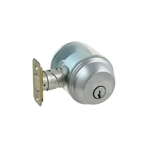 Deadbolt Double Cylinder Grade 1, C Keyway, Triple Option Adjustable Backset, Satin Chrome 626, US26D