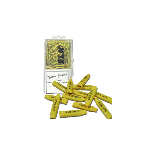 Elk Products Inc 9002 Yellow Jackets, B-Connectors 22 to 26 Gauge for Wire Splices (No Gel), 250 Connectors in Poly Storage Box