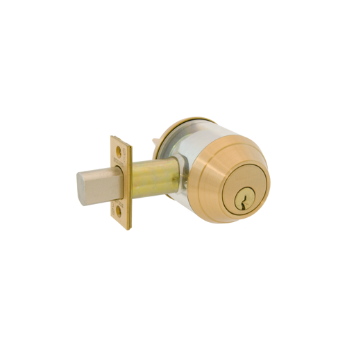 Deadbolt Single Cylinder, Grade 1, C Keyway, Adjustable Backset, 612/US10 Satin Bronze