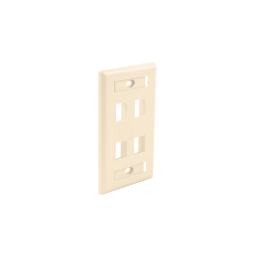 Faceplate 4 Keystone (EA) - Ivory