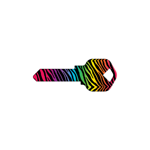 Happy Keys Rainbow Zebra - pack of 50