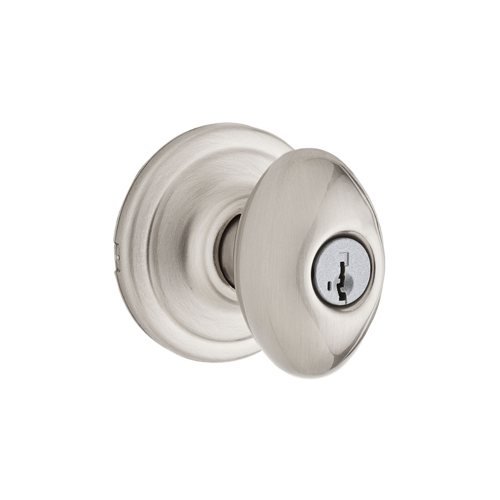 Laurel Entry Knob, KW1 SmartKey, Keyed Alike 3, 6-Way Adjustable Latch 2-3/8"-2-3/4" Backset, Grade 2, Satin Nickel US15/619