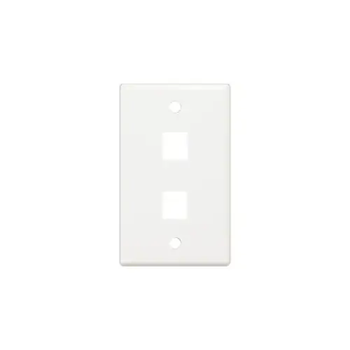 Faceplate 2 Keystone (25 Pack) - White