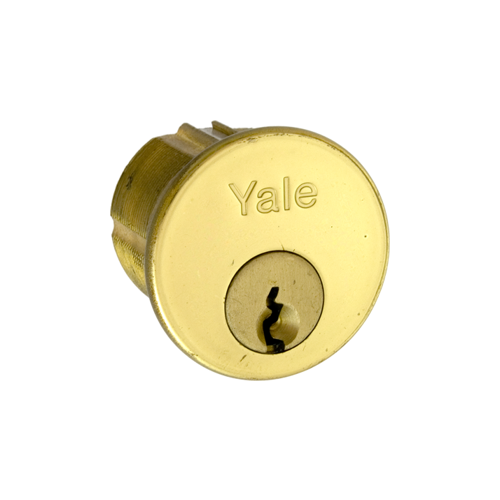Yale Security Inc 11523-118 Mortise Cylinder, 1-1/8", PARA Keyway, Yale Cam, Bright Brass 605/US3