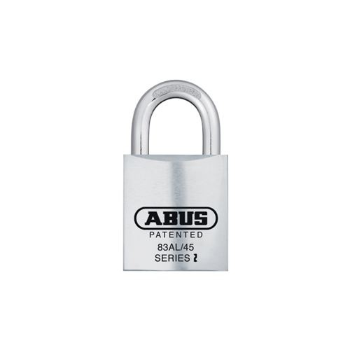 Abus Lock Company 83AL/45-300-OB SILVER Titalium Aluminum Padlock, Clear Color, 1-3/4" Wide - Schlage C Keyway 0-Bitted, Shackle - 5/16" Diameter and 1" Vertical Clearance, Boxed