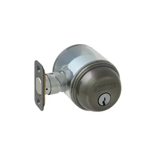 Deadbolt Double Cylinder Grade 1, C Keyway, Triple Option Adjustable Backset, Satin Nickel 620, US15A