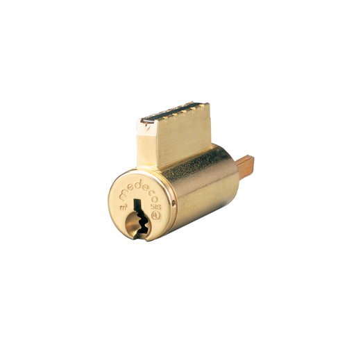 M3 Key-In-Knob Cylinder Schlage, Lazy Motion Tailpiece, DJ Keyway, 6-Pin, Sub-Assembled, Less Slider, Satin Brass 06