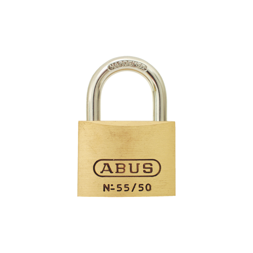 Abus Lock Company 55/40CKD Solid Brass Body Padlock 1-1/2" Wide, Shackle - 1/4" Diameter and 13/16" Vertical Clearance, Keyed Different, Carded