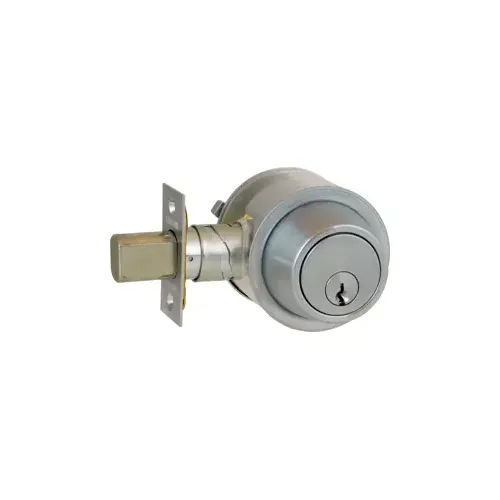 Single Cylinder Deadbolt, Grade 2, Schlage C Keyway, 6-Pin Keyed 5-Pin Adjustable Backset, US26D/626 Satin Chrome