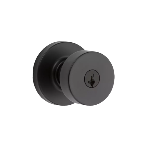 Pismo Entry Knob, KW1 SmartKey, Keyed Alike 3, 6-Way Adjustable Latch 2-3/8"-2-3/4" Backset, Grade 2, Matte Black 514