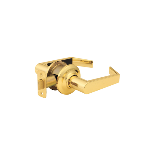 Yale Residential 21 AU 605 Privacy Lever - Augusta, RC Adjustable Backset 2-3/8" - 2-3/4", Grade 2 Polished Brass 605/US3