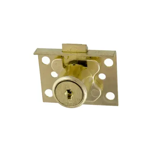 CCL Security Products 02065-1/2KACAT30 Drawer Lock, 7/8", Slam Latch, Disc Tumbler, Keyed Alike KA CAT30, US4/606 Satin Brass