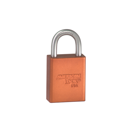 Safety Padlock 1" Shackle Orange, Keyed Alike