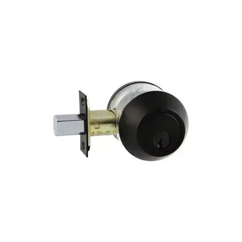 Deadbolt - Single Cylinder, Adjustable Backset, Powder Coated Black 693, Grade 2, SCH C