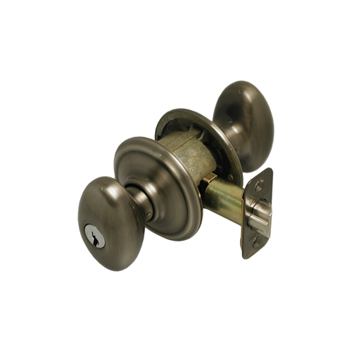 Entry Siena Knob Grade 2 KA4, Triple Option Adjustable Backset, C Keyway, Antique Pewter 620