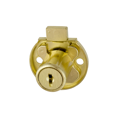 7/8" Disc Drawer Lock Round US4 Satin Brass