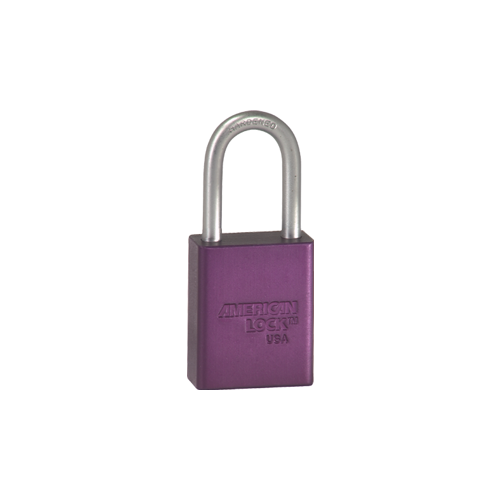 Safety Padlock 1-1/2" Shackle Purple Keyed Different