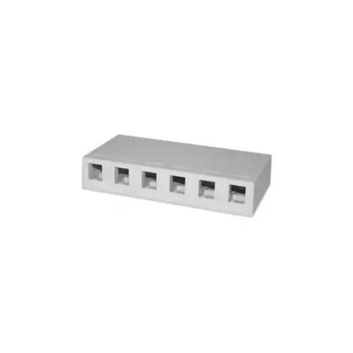 Wavenet SMB-6WH Surface Mount Boxes 6 Keystone - White