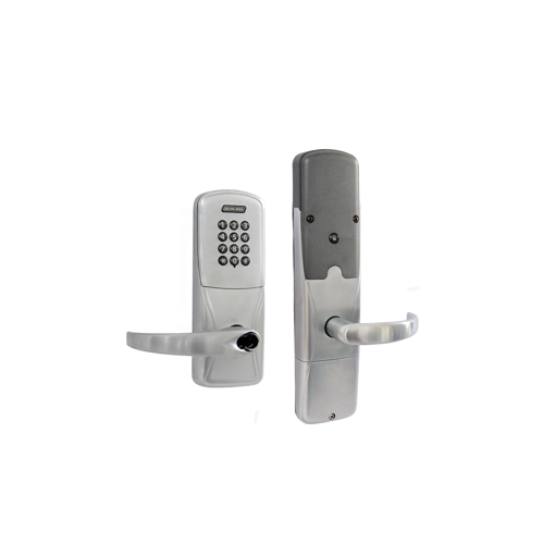 KIT - Keypad Networked Wireless Office Mortise Lock, Sparta Lever with FSIC Prep (Schlage Full Size IC Core not Included), Satin Chrome 626