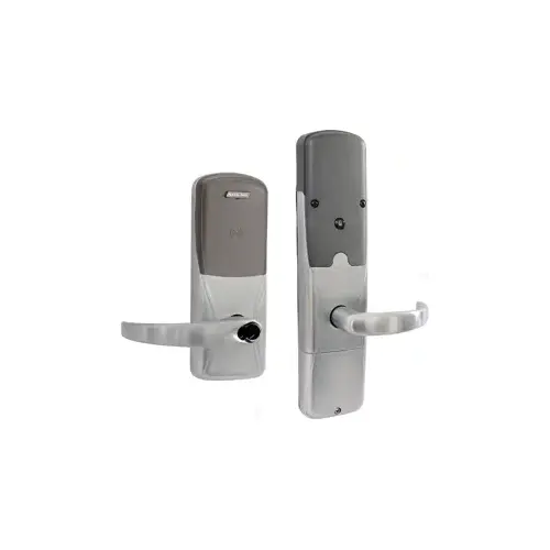 KIT - Multi-Technology Networked Wireless Privacy Mortise Lock, Sparta Lever, FSIC Prep, Schlage Full Size IC Core Included, 6-Pin C Keyway (1-Bitted Brushed Chrome Cylinder 626), Satin Chrome 626, US26D