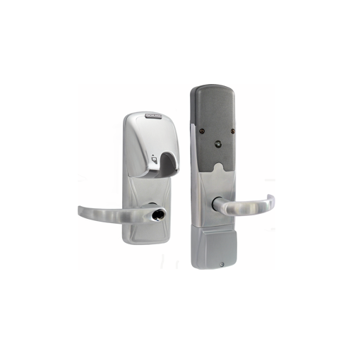 KIT - Mag-Stripe (Insert Card) Networked Wireless Office Cylindrical Lock, Sparta Lever with SFIC Prep (Small Format IC Core not Included), Satin Chrome 626