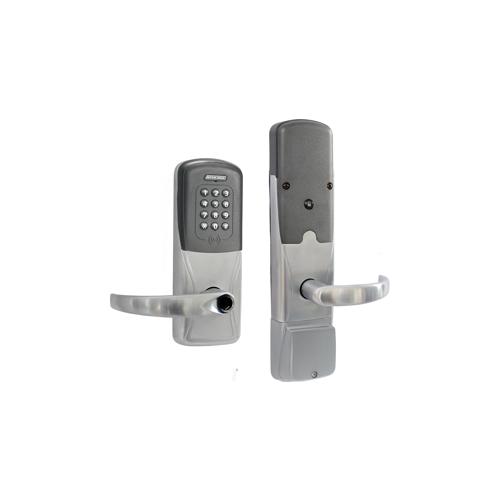 KIT - Multi-Technology and Keypad Networked Wireless Apartment Cylindrical Lock, Sparta Lever Less Cylinder (Conventional Cylinder not Included), Satin Chrome 626