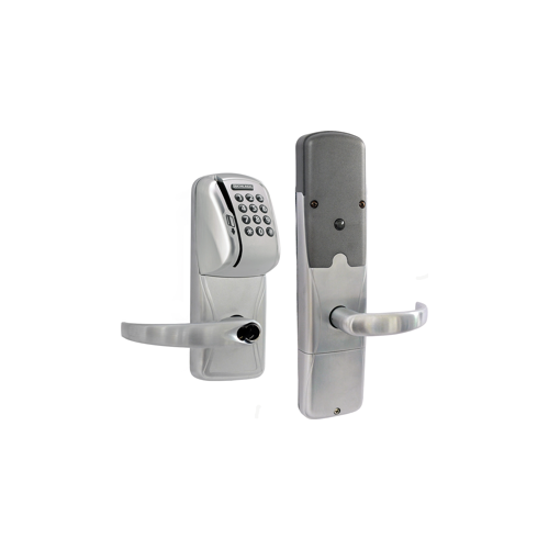 KIT - Mag-Stripe (Swipe Card) and Keypad Networked Wireless Classroom/Storeroom Mortise Lock, Sparta Lever with FSIC Prep (Schlage Full Size IC Core not Included), Satin Chrome 626