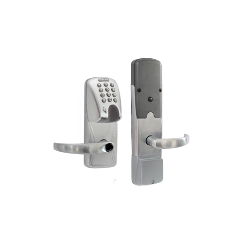 KIT - Mag-Stripe (Insert Card) and Keypad Networked Wireless Classroom/Storeroom Mortise Lock, Sparta Lever Less Cylinder (Conventional Cylinder not Included), Satin Chrome 626