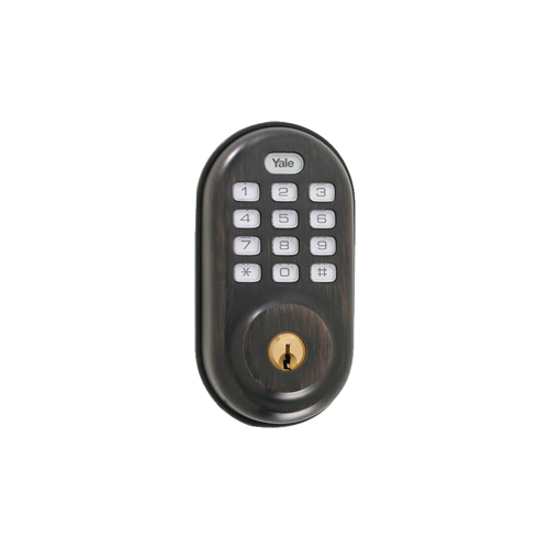 Pushbutton Deadbolt Keypad, Grade 2, No Network Module (Standalone), Schlage C Keyway, Keyed Different, RC Adjustable Backset 2-3/8" - 2-3/4", Oil Rubbed Bronze 613/US10BP