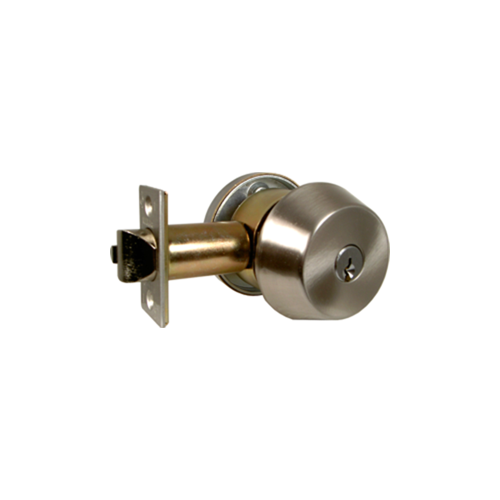 Gate Lock Double Cylinder, Marks C Keyway, 6 Pin, 2-3/8" Backset, Stainless Steel US32D/630