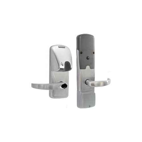 KIT - Mag-Stripe (Insert Card) Networked Wireless Classroom/Storeroom Cylindrical Lock, Sparta Lever with FSIC Prep (Schlage Full Size IC Core not Included), Satin Chrome 626