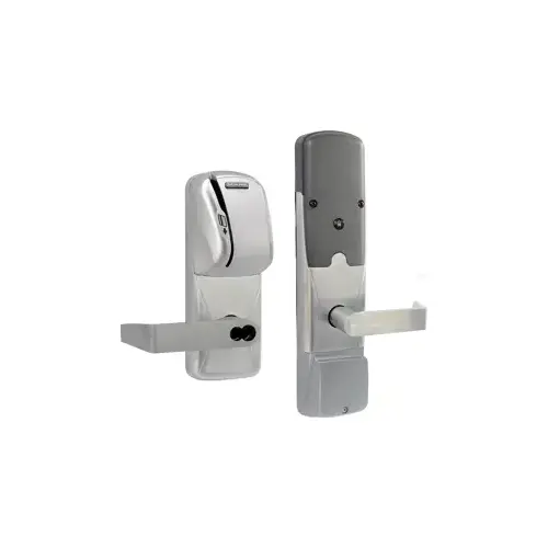 KIT - Mag-Stripe (Swipe Card) Networked Wireless Office Cylindrical Lock, Rhodes Lever with FSIC Prep (Schlage Full Size IC Core not Included), Satin Chrome 626