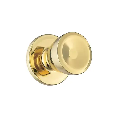 Weiser Lock GAC331B3RLR1 Privacy, Beverly Knob, Non-Keyed, Light Duty, Cylindrical Lock, Radius Corner Adjustable Latch, Radius Corner Strike, UL, Grade 3, US3/605 Bright Brass