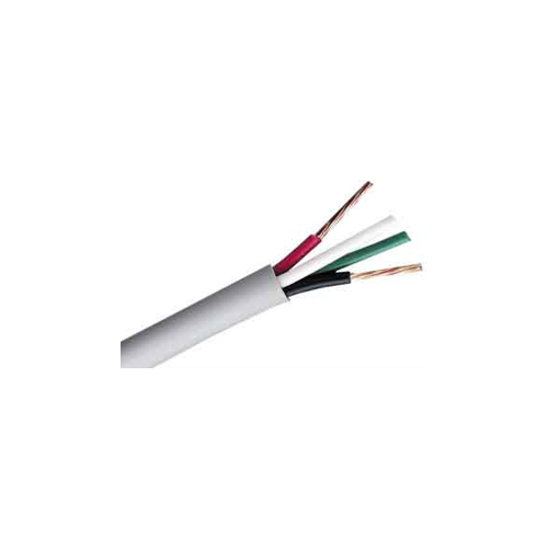 18/4 Stranded Bare Copper, Unshielded, Non-Plenum Jacket (Riser Rated), Gray 500ft Box