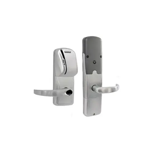 KIT - Mag-Stripe (Swipe Card) Networked Wireless Office Mortise Lock, Sparta Lever with FSIC Prep (Schlage Full Size IC Core not Included), Satin Chrome 626