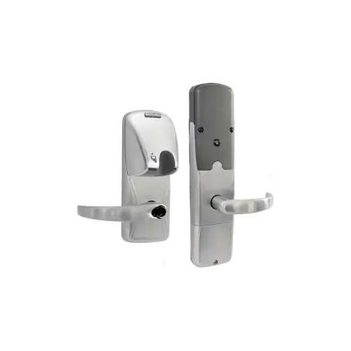 KIT - Mag-Stripe (Insert Card) Networked Wireless Privacy Mortise Lock, Sparta Lever with FSIC Prep (Schlage Full Size IC Core not Included), Satin Chrome 626