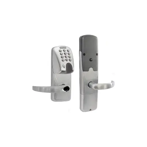 KIT - Mag-Stripe (Insert Card) and Keypad Networked Wireless Classroom/Storeroom Cylindrical Lock, Sparta Lever with FSIC Prep (Schlage Full Size IC Core not Included), Satin Chrome 626