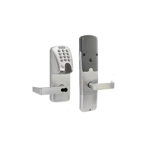 KIT - Mag-Stripe (Insert Card) and Keypad Networked Wireless Classroom/Storeroom Cylindrical Lock, Rhodes Lever with FSIC Prep (Schlage Full Size IC Core not Included), Satin Chrome 626