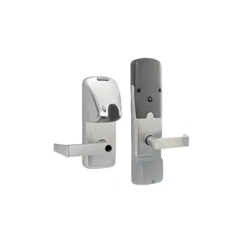 KIT - Mag-Stripe (Insert Card) Networked Wireless Office Cylindrical Lock, Rhodes Lever Less Cylinder (Conventional Cylinder not Included), Satin Chrome 626