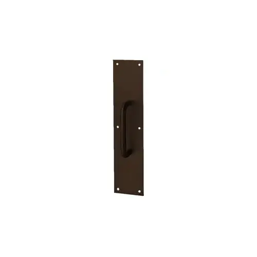 Pull Plate 4" x 16", Pull Size 3/4" Diameter x 5-1/2" CTC Mounting Dark Bronze