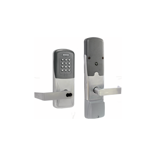 KIT - Multi-Technology and Keypad Networked Wireless Apartment Cylindrical Lock, Rhodes Lever with SFIC Prep (Small Format IC Core not Included), Satin Chrome 626