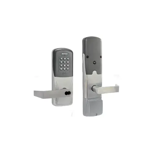 KIT - Multi-Technology and Keypad Networked Wireless Office Cylindrical Lock, Rhodes Lever with SFIC Prep (Small Format IC Core not Included), Satin Chrome 626