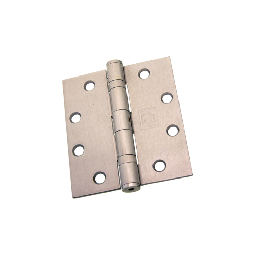 5-Knuckle Hinge, Full Mortise Standard Weight, Ball Bearing, 4.5" x 4.5" (4545), Ferrous Steel Base, Bright Brass US3/633, (NRP) Non-Removable Pin